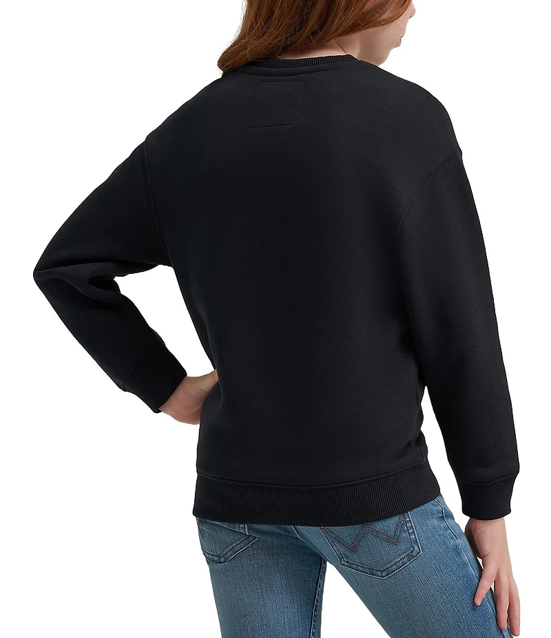 Wrangler® x Lainey Wilson Big Girls Long-Sleeve Everybody Wants To Be Cowboy Fleece Sweatshirt