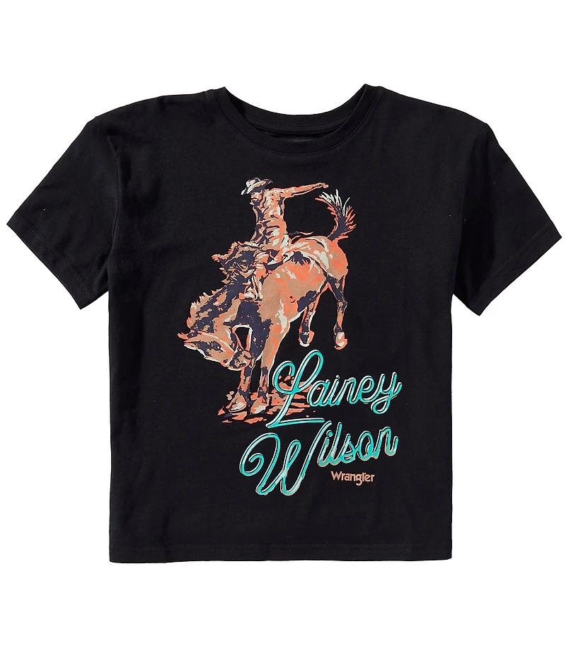 Wrangler® x Lainey Wilson Big Girls Short-Sleeve 'Work Don't Work Without Your Back In It' T-Shirt