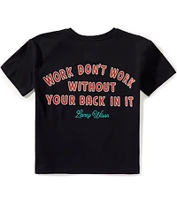 Wrangler® x Lainey Wilson Big Girls Short-Sleeve 'Work Don't Work Without Your Back In It' T-Shirt