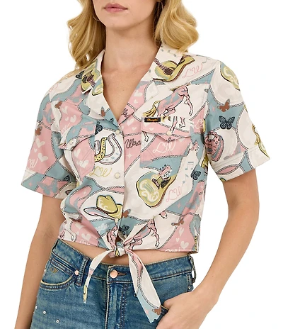 Wrangler® x Lainey Wilson Wild Horses Short Sleeve Woven Shirt