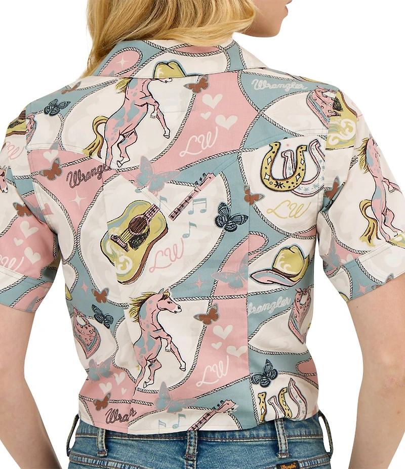Wrangler® x Lainey Wilson Wild Horses Short Sleeve Woven Shirt
