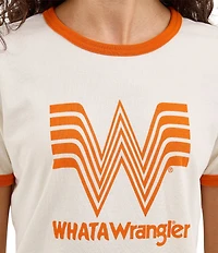 Wrangler x Whataburger Ringer #double;Flying W#double; Crew Neck Short Sleeve Tee