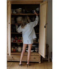 Gianni Bini x Cyd Morris The Pam Denim Stripe Mini Skirt