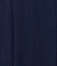 Xscape Beaded Short Sleeve Sheer Matte Jersey Gown