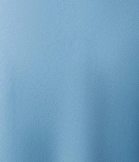 Xscape Crew Neck Cape Back Overlay Long Satin Dress