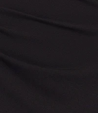 Xscape Halter Scuba Crepe Ruched Sheath Gown