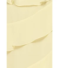 Xscape Long Chiffon Sweetheart Sleeveless Tier Ruffle A-Line Gown