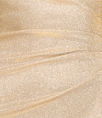 Xscape Long Glitter Knit Side Ruffle Dress