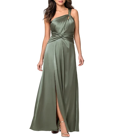 Xscape Long Satin Twist Gown