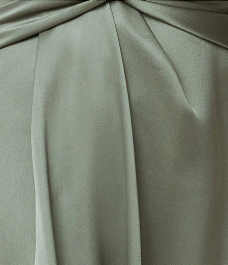 Xscape Long Satin Twist Gown