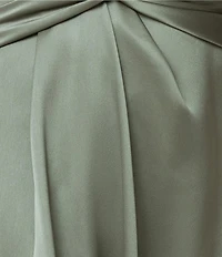 Xscape Long Satin Twist Gown