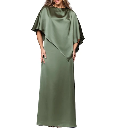 Xscape Long Satin With Overlay