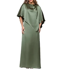 Xscape Long Satin With Overlay
