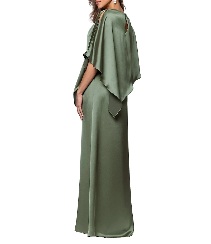 Xscape Long Satin With Overlay