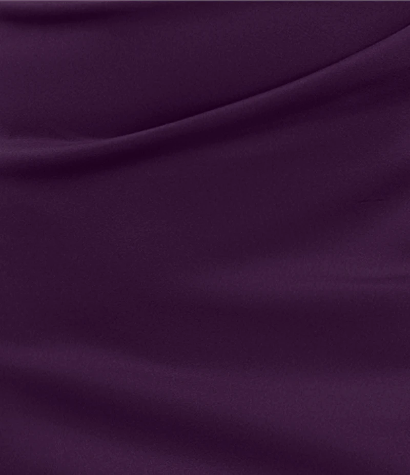 Xscape Long Tech Scuba Rouched Dress