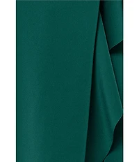 Xscape Off the Shoulder Ruffle Crepe Gown