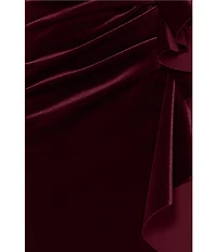 Xscape Off the Shoulder Velvet Ruffle Gown