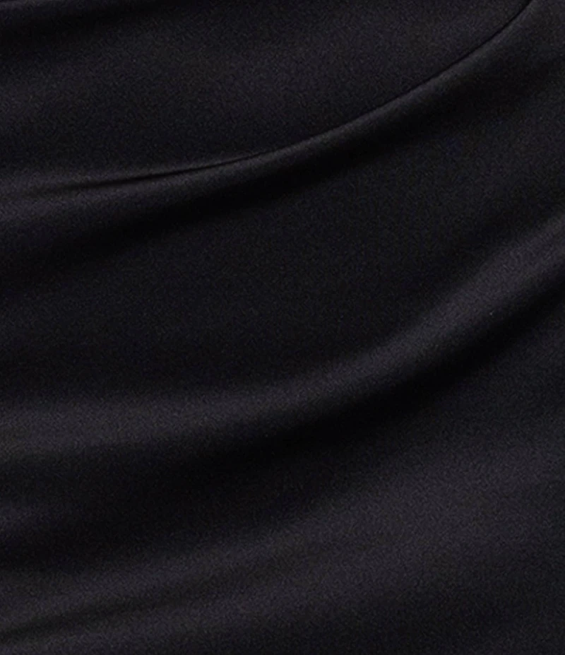 Xscape One Shoulder Ruched Ruffle Midi Dress