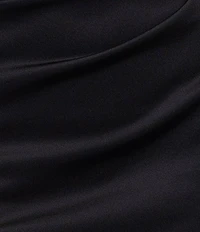 Xscape One Shoulder Ruched Ruffle Midi Dress