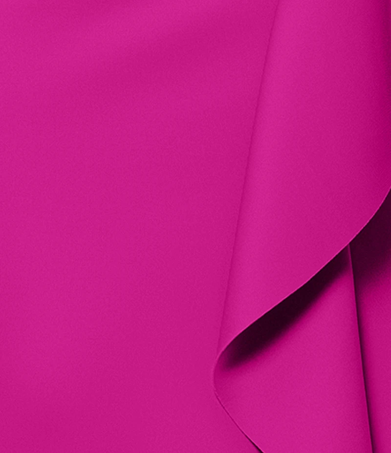 Xscape Petite Size One Shoulder Side Ruffle Scuba Crepe Gown