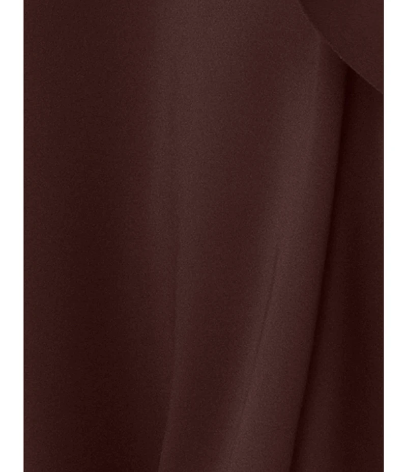 Xscape Petite Size Strapless Side Cascading Ruffle Long Sheath Dress
