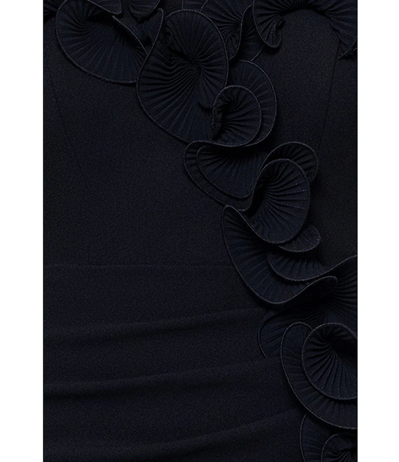 Xscape Petite Size Strapless Sweetheart Neck Ruffle Hem Long Dress
