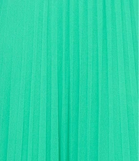 Xscape Pleated Chiffon Split V-Neck Sleeveless A-Line Gown