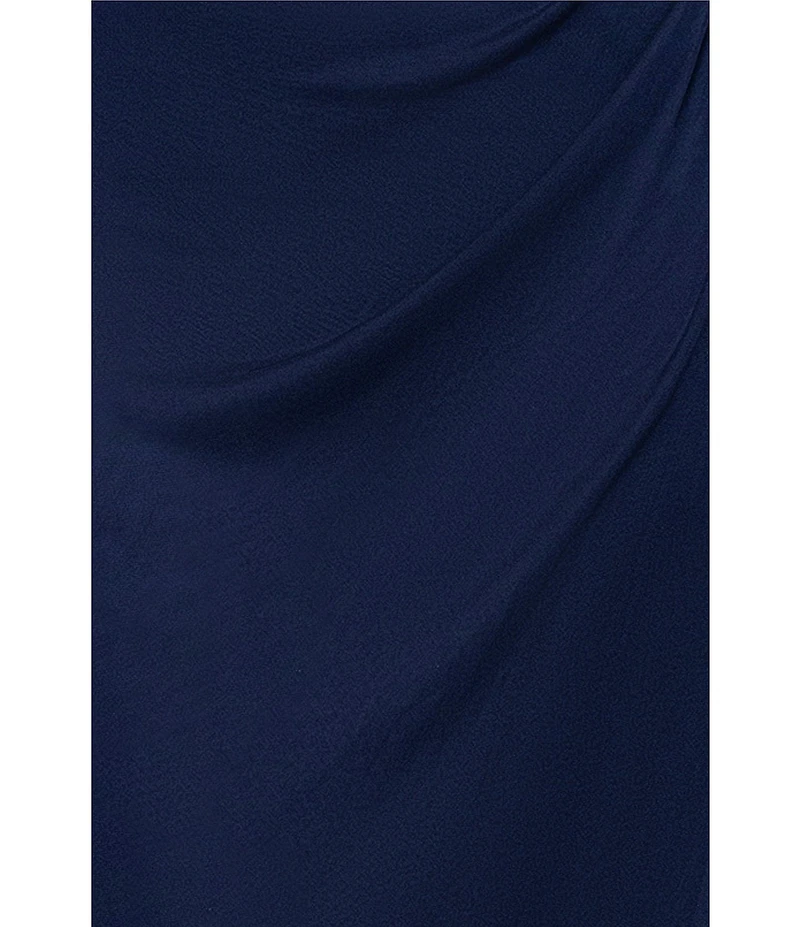 Xscape Plus Size Beaded Boat Neck Cap Sleeve Sheer Matte Jersey Gown