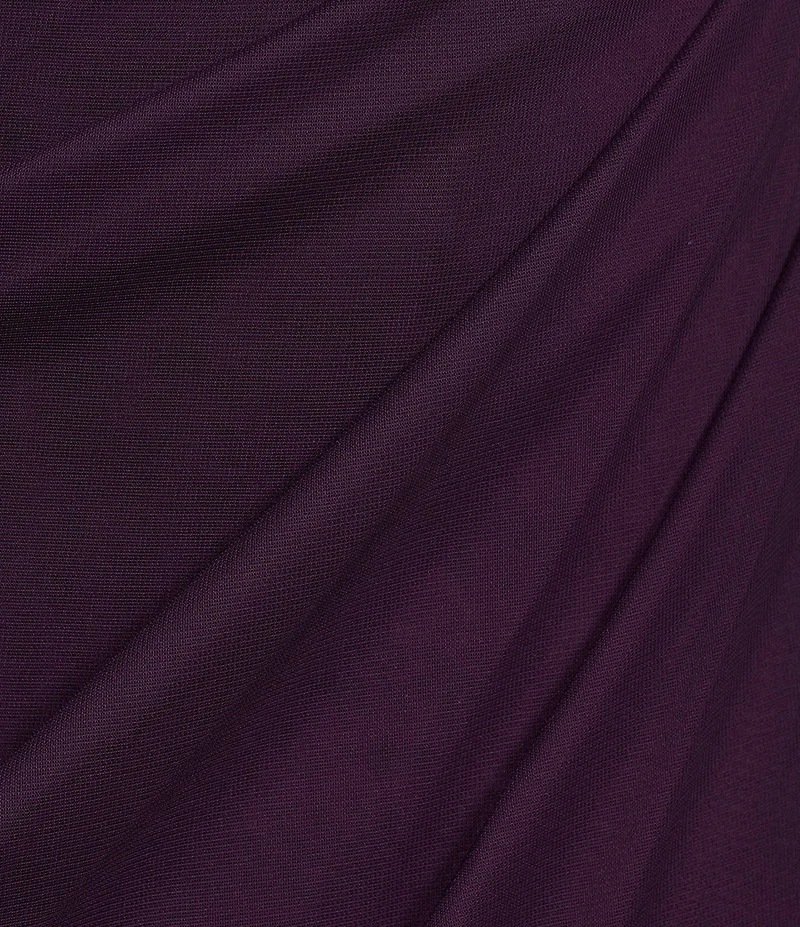 Xscape Plus Size Beaded Short Flutter Sleeve V-Neck Jersey Gown