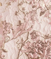 Xscape Plus Size Off-The-Shoulder Sweetheart Neck Short Sleeve Brocade Ball Gown