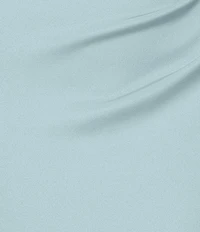 Xscape Rosette Short Sleeve Ruched Back Sheath Gown