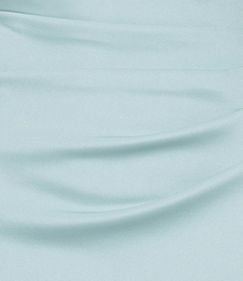 Xscape Ruched One-Shoulder Scuba Gown