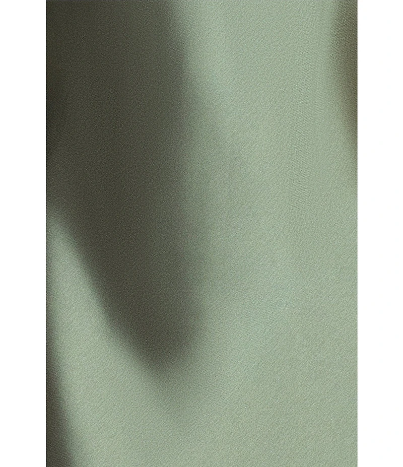 Xscape Satin Cross Front Halter Neck Sleeveless Tie Back Gown