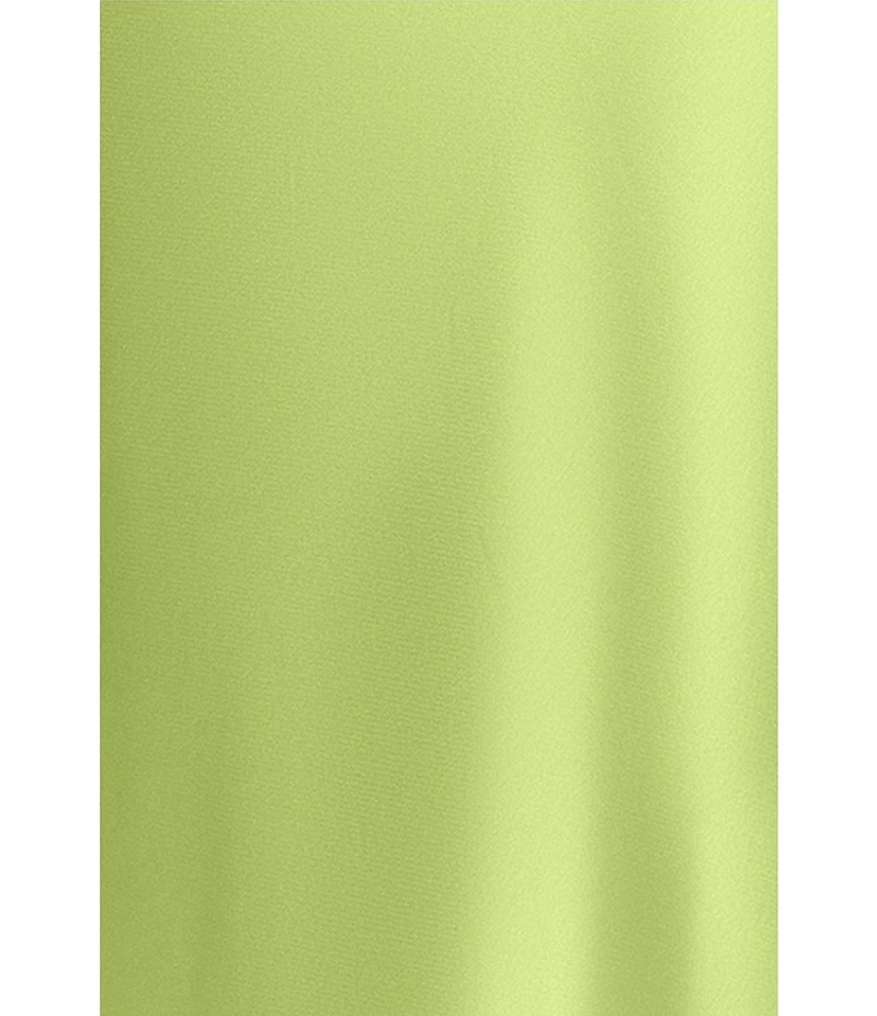 Xscape Satin Halter Bow Tie Back Sleeveless Sheath Gown