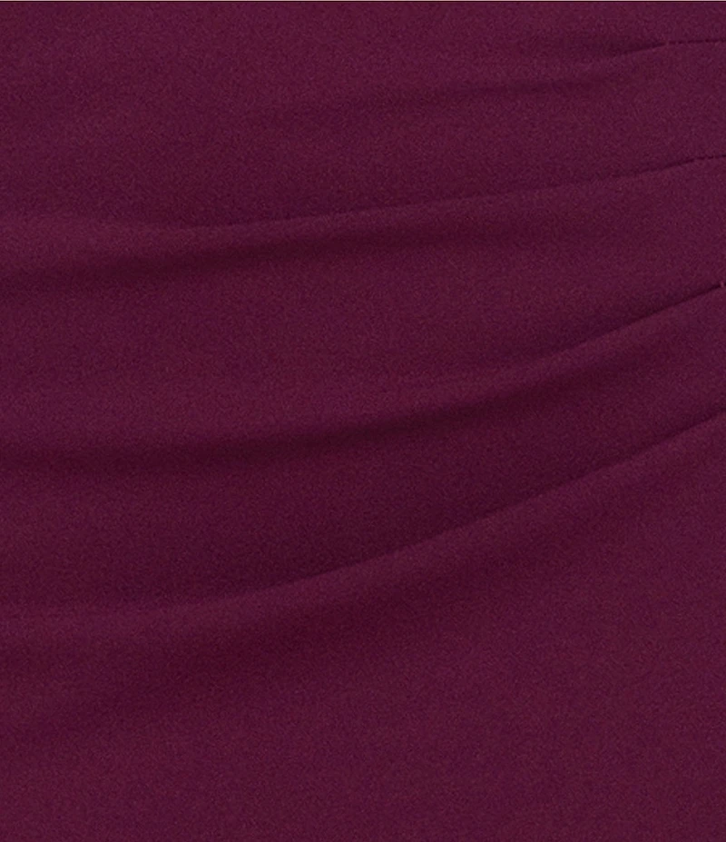 Xscape Scuba Crepe Ruffle Top Long Dress