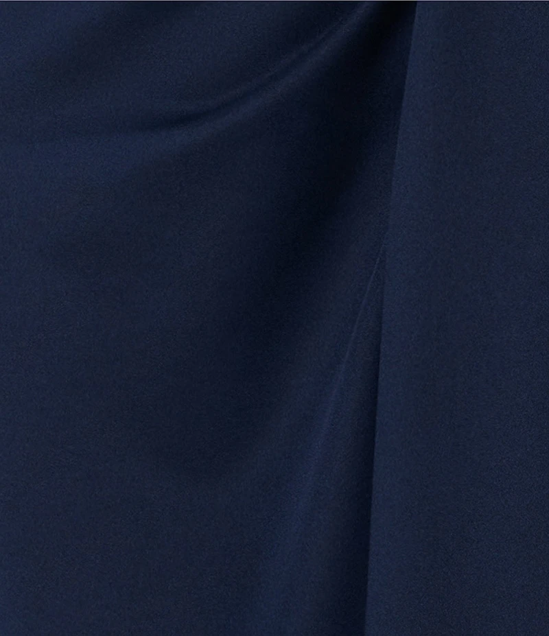 Xscape Scuba Long Sleeve V Neck Gown