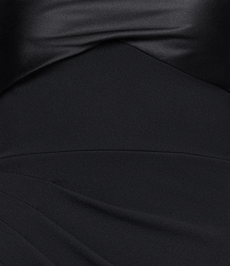 Xscape Strapless Sheath Scuba Crepe Gown