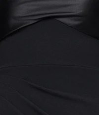 Xscape Strapless Sheath Scuba Crepe Gown