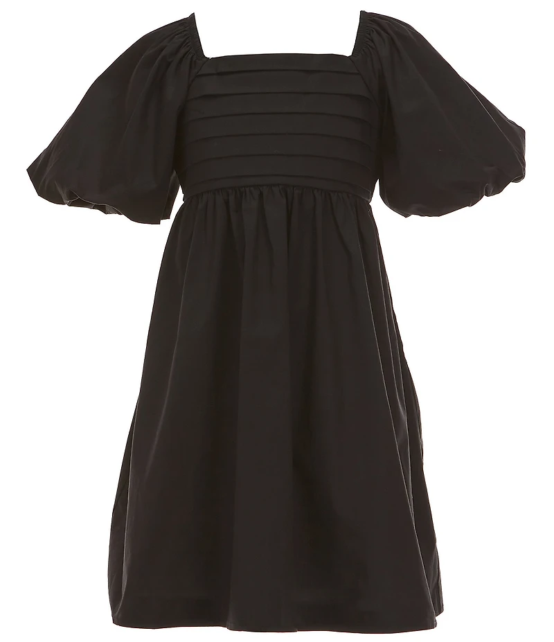 Xtraordinary Big Girls Bubble-Sleeve Pleated Empire-Waist Dress