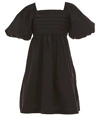 Xtraordinary Big Girls Bubble-Sleeve Pleated Empire-Waist Dress