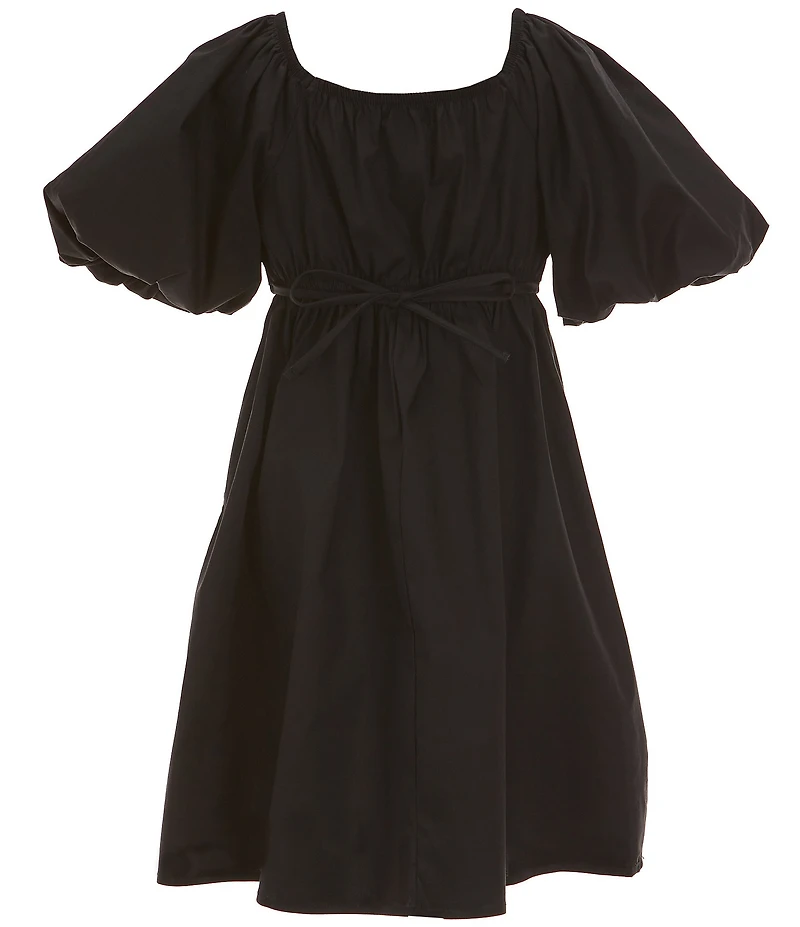 Xtraordinary Big Girls Bubble-Sleeve Pleated Empire-Waist Dress
