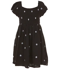 Xtraordinary Big Girls Cap-Sleeve Patterned A-Line Dress