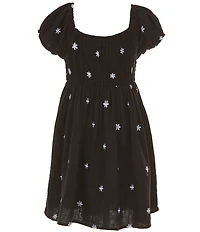 Xtraordinary Big Girls Cap-Sleeve Patterned A-Line Dress