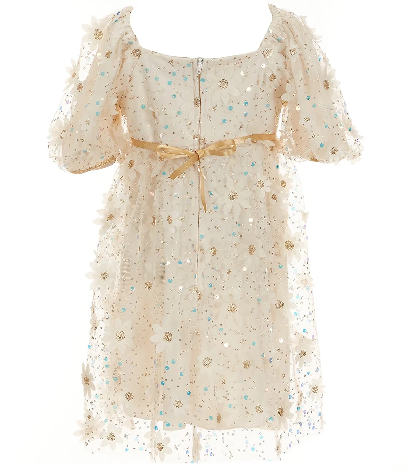 Xtraordinary Big Girls Floral Tulle & Sequin Dress
