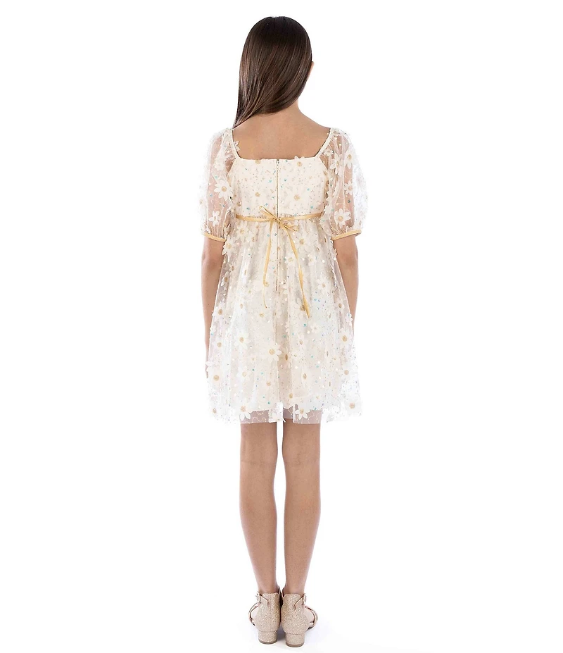 Xtraordinary Big Girls Floral Tulle & Sequin Dress