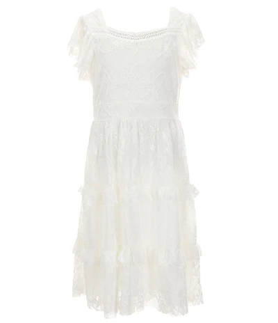 Xtraordinary Big Girls Flutter-Sleeve Lace Dress