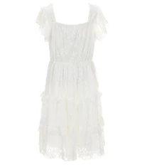 Xtraordinary Big Girls Flutter-Sleeve Lace Dress