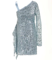 Xtraordinary Big Girls 7-16 One-Shoulder Sequin-Embellished Sheath Dress