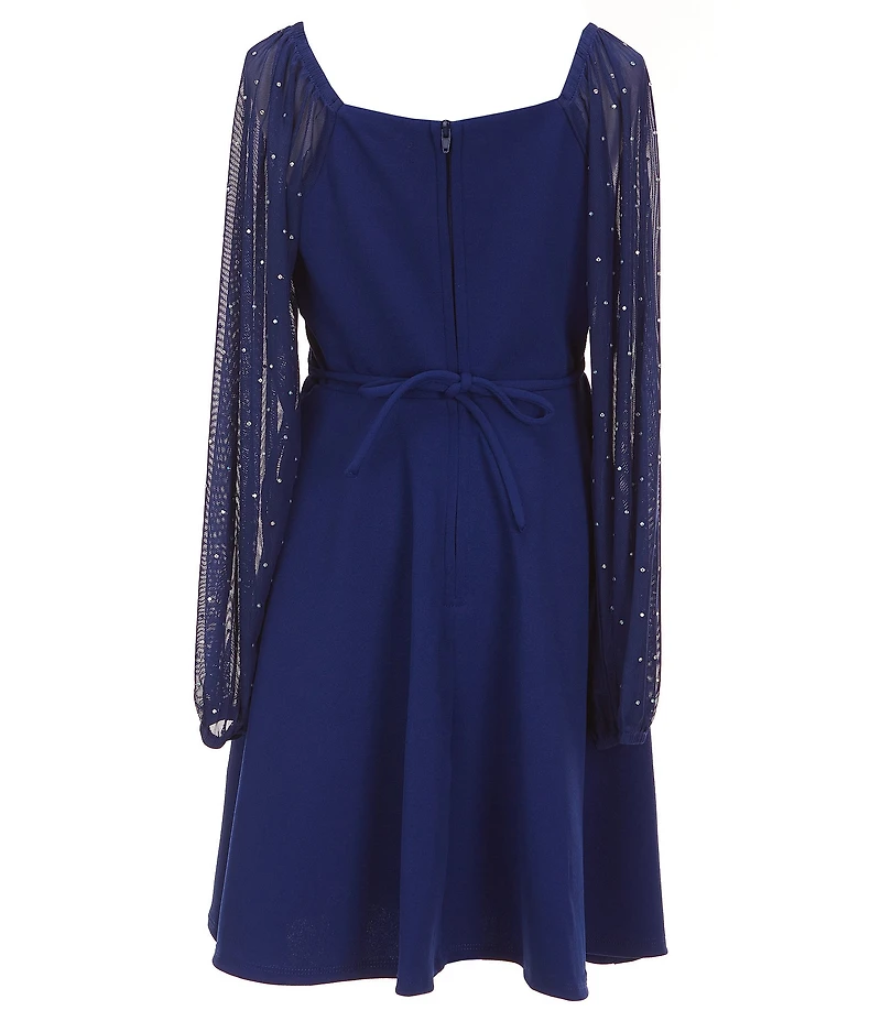 Xtraordinary Big Girls Sheer-Sleeve Peasant Dress