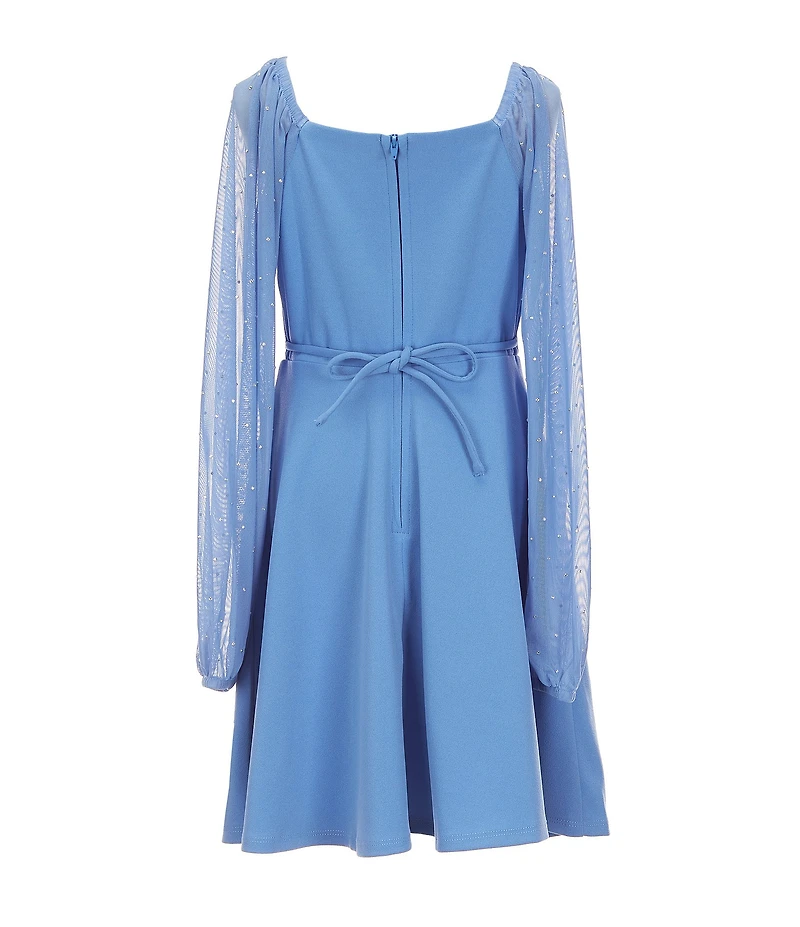 Xtraordinary Big Girls Sheer-Sleeve Peasant Dress